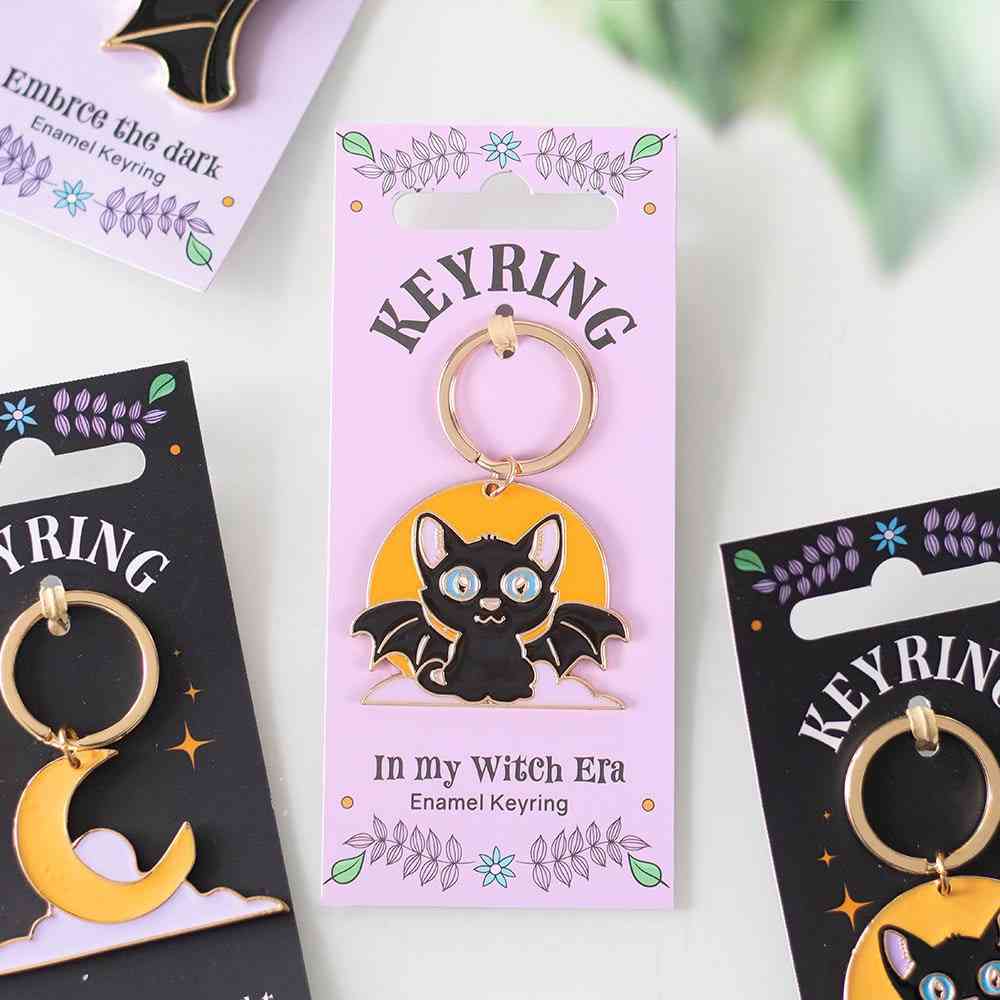 Something Different - In My Witch Era Bat Cat and Moon Enamel Porteclés - Multicolore